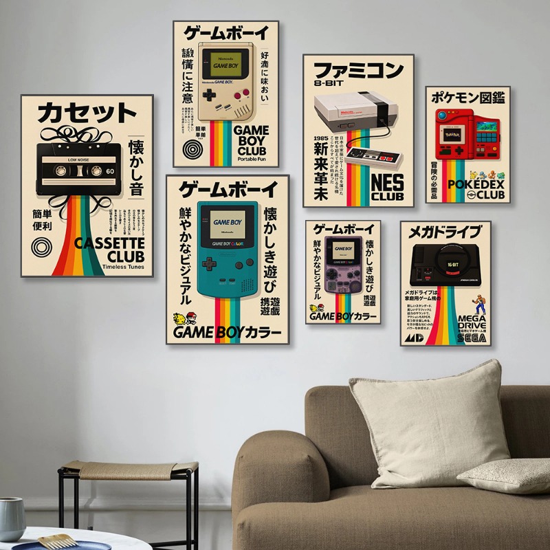 Retro Gaming Poster Japanese T – Japanese Lifestyle Game recenzja i cena