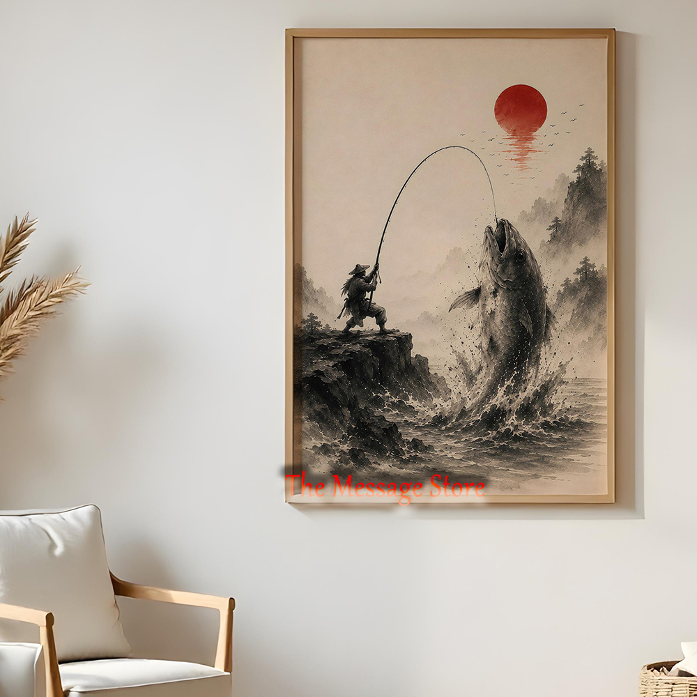 Japanese Samurai Fishing Wall  – Japanese Zen Lifestyle recenzja i cena