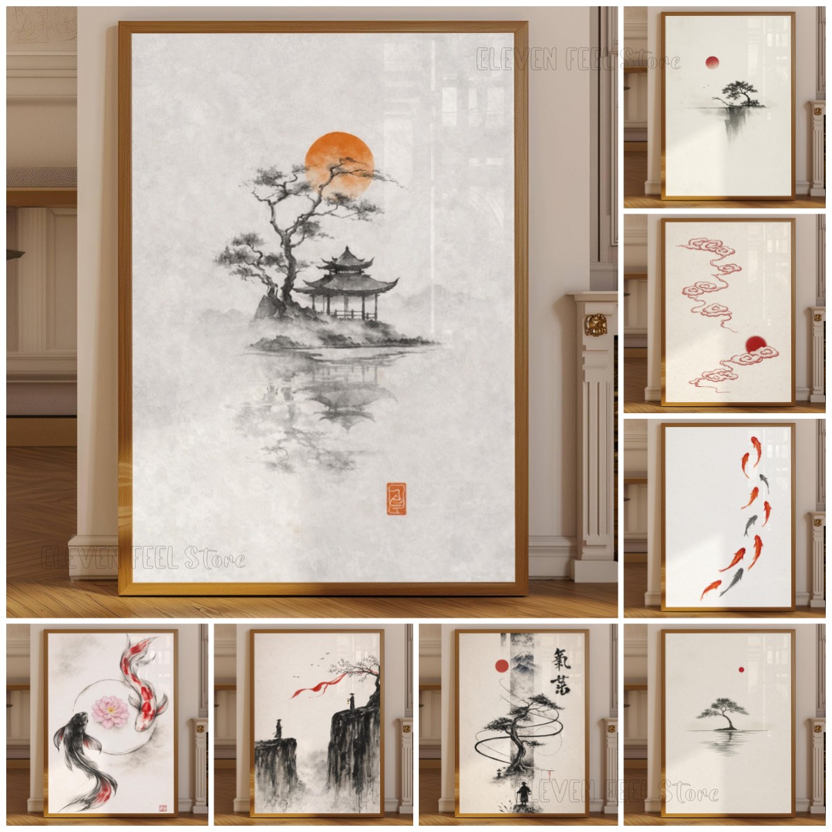 Japanese Ink Tree Poster Wabi  – Japanese Zen Lifestyle recenzja i cena