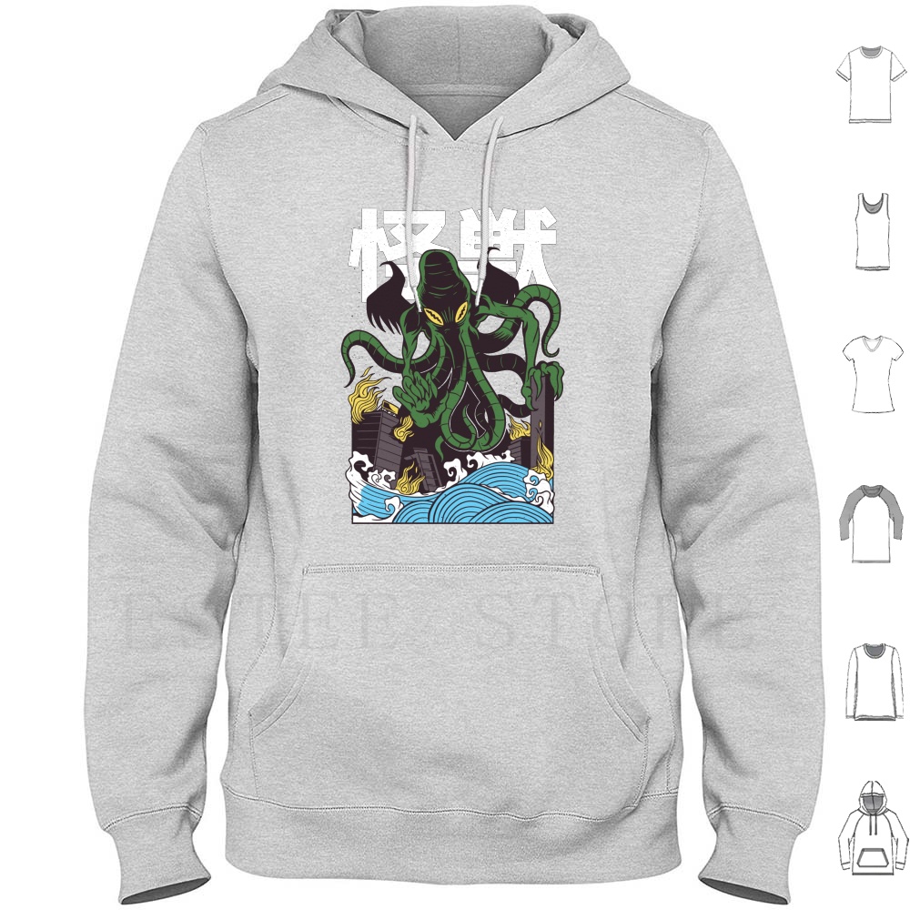 Japanese Cthulhu Hoodies Long  – Japanese Daily Lifestyle recenzja i cena