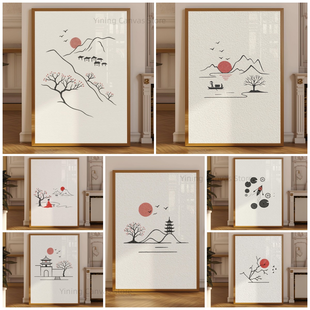 Minimalist Japanese Ink Poster – Japanese Zen Lifestyle recenzja i cena