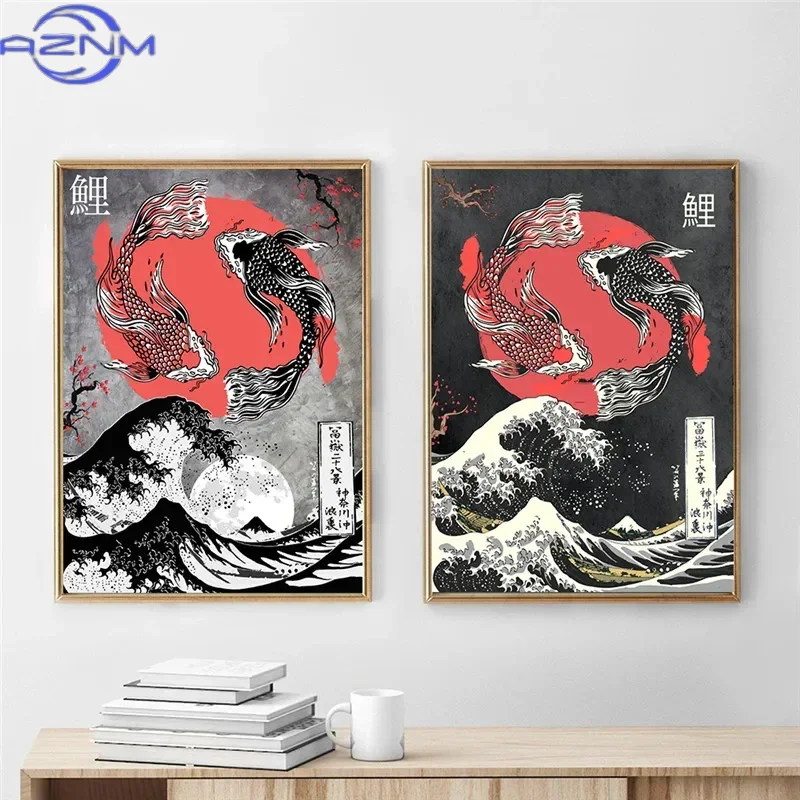 AZNM Canvas Painting Big Wavy  – Japanese Lifestyle And Traditions recenzja i cena