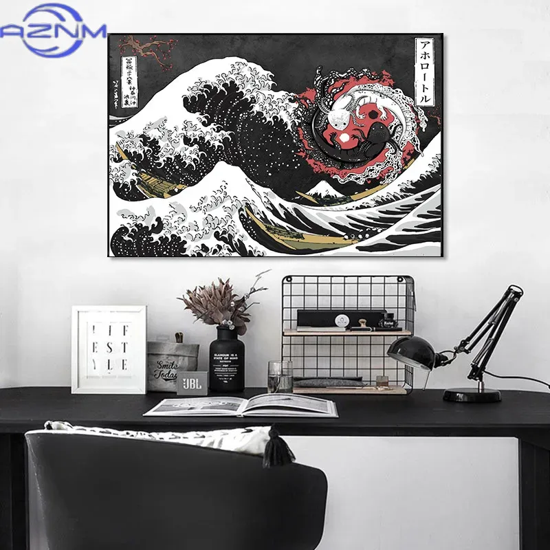AZNM Canvas Painting Big Wavy  – Japanese Lifestyle And Traditions recenzja i cena