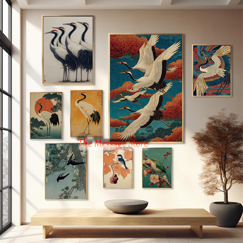 Traditional Nature Crane Birds – Japanese Lifestyle And Traditions recenzja i cena