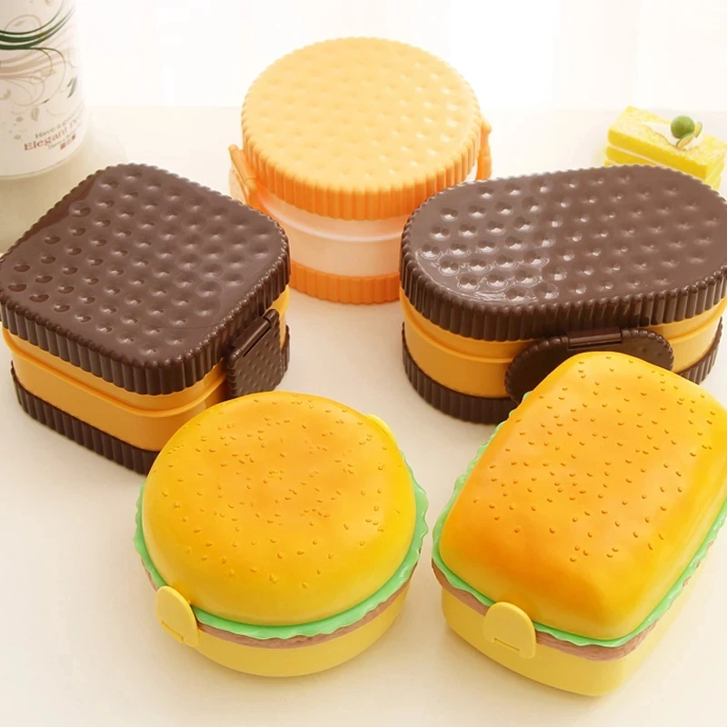 Hamburger Lunch Box Double Tie – Bento Box Two Tier recenzja i cena