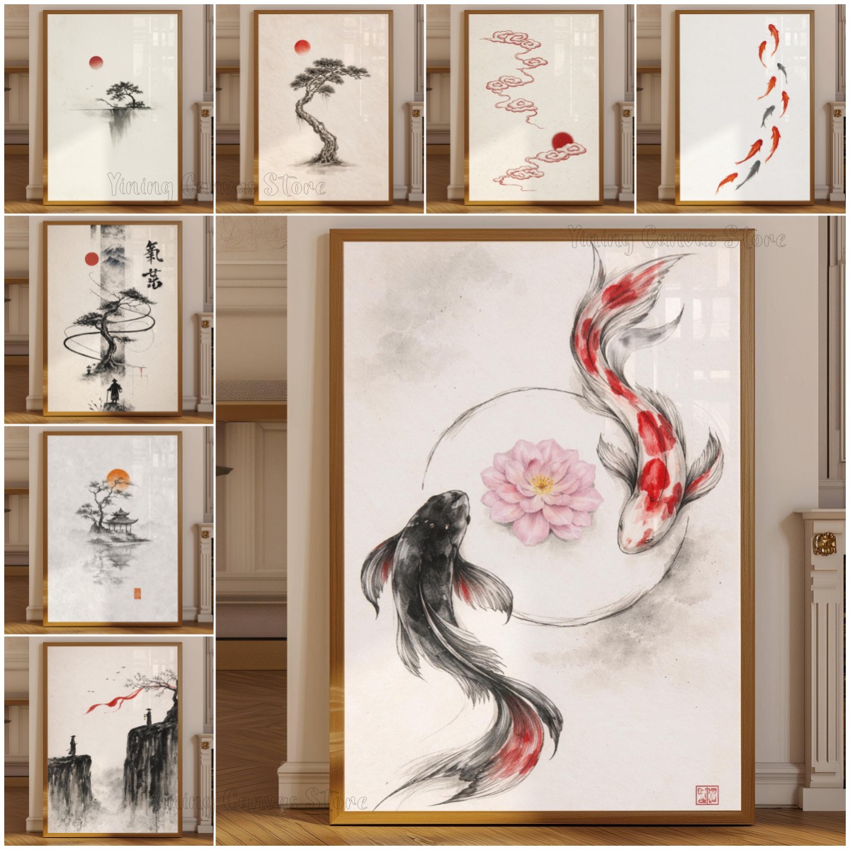 Japanese Ink Wash Landscape Po – Japanese Zen Lifestyle recenzja i cena