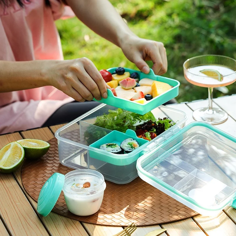 Portable Handle design Double  – Bento Box Two Tier recenzja i cena